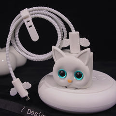 4-Piece Cat-Themed Charger Protection Set for iPhone