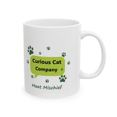 The Curious Cat Company Logo Mug