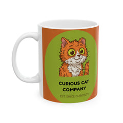 The Curious Cat Company Logo Mug