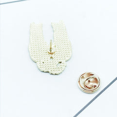 Cartoon Black and White Cat Flame Gem Accessories