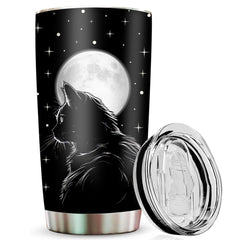 Witchy Black Cat Tumbler 20oz