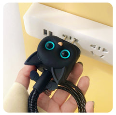 4-Piece Cat-Themed Charger Protection Set for iPhone
