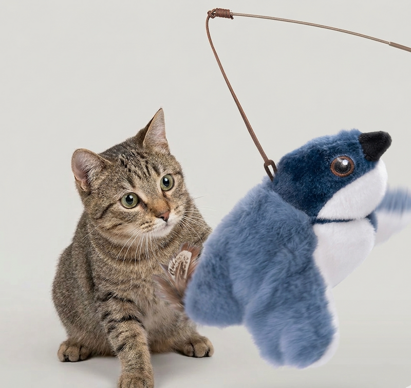 Flapping Bird Cat Toy — Interactive Feather Toy to Keep Cats Entertained